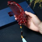 Hand-Carved Rosewood Hairpin & Comb Gift Set | Peony Floral Amulet for Hair Health 3 - Buddha Bodhis Hand-Carved Rosewood Hairpin & Comb Gift Set | Peony Floral Amulet for Hair Health