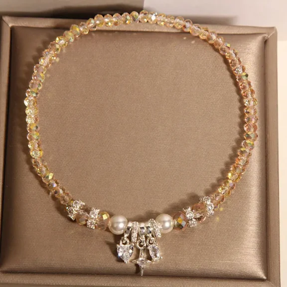 Handcrafted Aurora Crystal & Zircon Dainty Anklet | Grounding Charm for Radiant Energy 4 - Buddha Bodhis Handcrafted Aurora Crystal & Zircon Dainty Anklet Grounding Charm for Radiant Energy