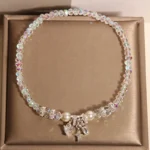 Handcrafted Aurora Crystal & Zircon Dainty Anklet | Grounding Charm for Radiant Energy 3 - Buddha Bodhis Handcrafted Aurora Crystal & Zircon Dainty Anklet Grounding Charm for Radiant Energy