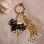 Handcrafted Embroidered Rocking Horse Charm | Pearl Tassel Amulet for 2026 Success - Buddha Bodhis Handcrafted Embroidered Rocking Horse Charm Pearl Tassel Amulet for 2026 Success