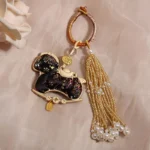 Handcrafted Embroidered Rocking Horse Charm | Pearl Tassel Amulet for 2026 Success 3 - Buddha Bodhis Handcrafted Embroidered Rocking Horse Charm Pearl Tassel Amulet for 2026 Success