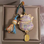 Handcrafted Embroidered Tassel Charm | Lucky Horse, Cat & Fortune Bag Amulets 1 - Buddha Bodhis Handcrafted Embroidered Tassel Charm Lucky Horse, Cat & Fortune Bag Amulets