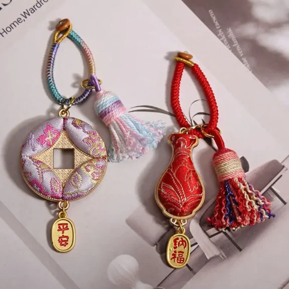 Handcrafted Embroidered Tassel Charm | Lucky Horse, Cat & Fortune Bag Amulets 6 - Buddha Bodhis Handcrafted Embroidered Tassel Charm Lucky Horse, Cat & Fortune Bag Amulets