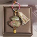 Handcrafted Embroidered Wu Lou Gourd Charm | Feng Shui Tassel for Health & Abundance 2 - Buddha Bodhis Handcrafted Embroidered Wu Lou Gourd Charm Feng Shui Tassel for Health & Abundance