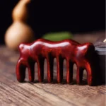 Handcrafted Indonesian Rosewood Cat Ear Comb | Scalp Gua Sha & Meridian Massage Tool - Buddha Bodhis Handcrafted Indonesian Rosewood Cat Ear Comb | Scalp Gua Sha & Meridian Massage Tool