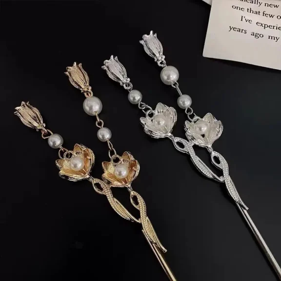 The Deeper Meaning of the Hairpin: Exploring Its Cultural Symbolism and Spiritual Significance - Buddha Bodhis Handcrafted Lily of the Valley Metal Hairpin Floral Hair Stick for Happiness & Grace