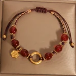 Handcrafted Red Agate Red String Bracelet | "Fu" Fortune Charm for 2026 Protection 1 - Buddha Bodhis Handcrafted Red Agate Red String Bracelet Fu Fortune Charm for 2026 Protection