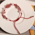 Handcrafted Rose Quartz & Strawberry Quartz Pixiu Red String Bracelet 2026 Love & Wealth Amulet 3 - Buddha Bodhis Handcrafted Rose Quartz & Strawberry Quartz Pixiu Red String Bracelet 2026 Love & Wealth Amulet