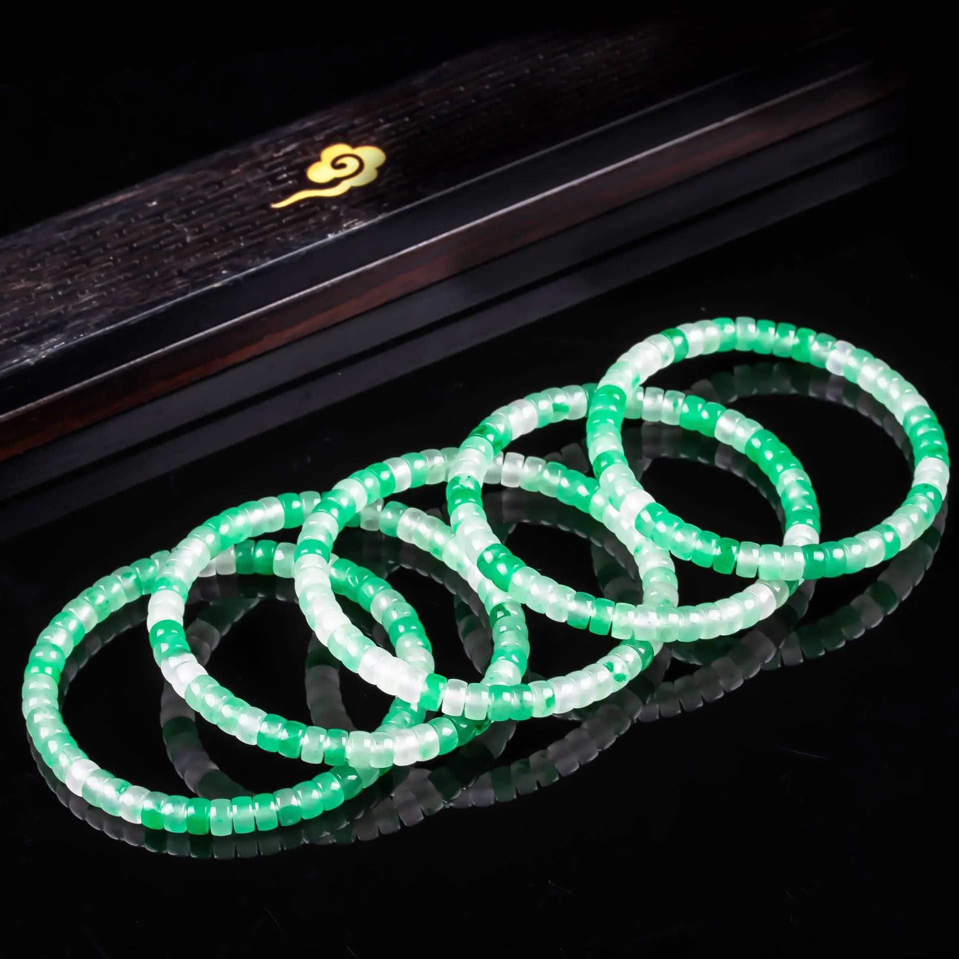 Natural 6mm African Jade Abacus Bead Bracelet Heart Chakra Healing & Prosperity (4) Natural 6mm African Jade Abacus Bead Bracelet Heart Chakra Healing & Prosperity