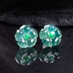 Natural Ice-Glutinous Jadeite Plum Blossom Studs | S925 Silver Healing Earrings - Buddha Bodhis Natural Ice-Glutinous Jadeite Plum Blossom Studs S925 Silver Healing Earrings