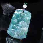 Natural Jadeite Landscape Pendant | Hand-Carved Shanshui Amulet for Success & Support 3 - Buddha Bodhis Natural Jadeite Landscape Pendant | Hand-Carved Shanshui Amulet for Success & Support