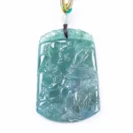 Natural Jadeite Landscape Pendant | Hand-Carved Shanshui Amulet for Success & Support 4 - Buddha Bodhis Natural Jadeite Landscape Pendant | Hand-Carved Shanshui Amulet for Success & Support