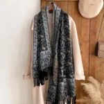 Oversized Bohemian Paisley Meditation Shawl | 200cm Soft Prayer Wrap for Energy Shielding 1 - Buddha Bodhis Oversized Bohemian Paisley Meditation Shawl 200cm Soft Prayer Wrap for Energy Shielding