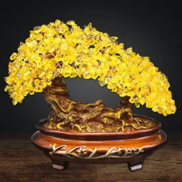 Natural Raw Crystal Micro-Landscape Shadow Box - Handcrafted Zen Decor - Buddha Bodhis Where to Place Your Citrine Tree in 2026 for Business Success