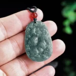 Natural Blue Aura Jadeite 12 Chinese Zodiac Pendant | Personalized Soul Guardian & 2026 Luck 3 - Buddha Bodhis Buddha Bodhis Chinese Zodiac Jade Year of the Horse Luck Rope Necklace Pendant