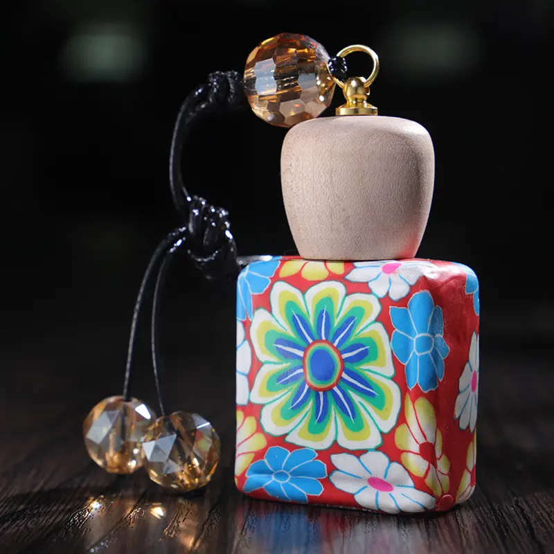 Hand-Painted Ceramic Essential Oil Diffuser Bottle Portable Aromatherapy for Car & Home (2) Hand-Painted Ceramic Essential Oil Diffuser Bottle Portable Aromatherapy for Car & Home