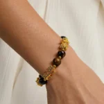 Natural 10mm Tiger Eye Quad-Pixiu Bracelet | Four Directions Wealth & Confidence Shield 2 - Buddha Bodhis Natural 10mm Tiger Eye Quad-Pixiu Bracelet Four Directions Wealth & Confidence Shield
