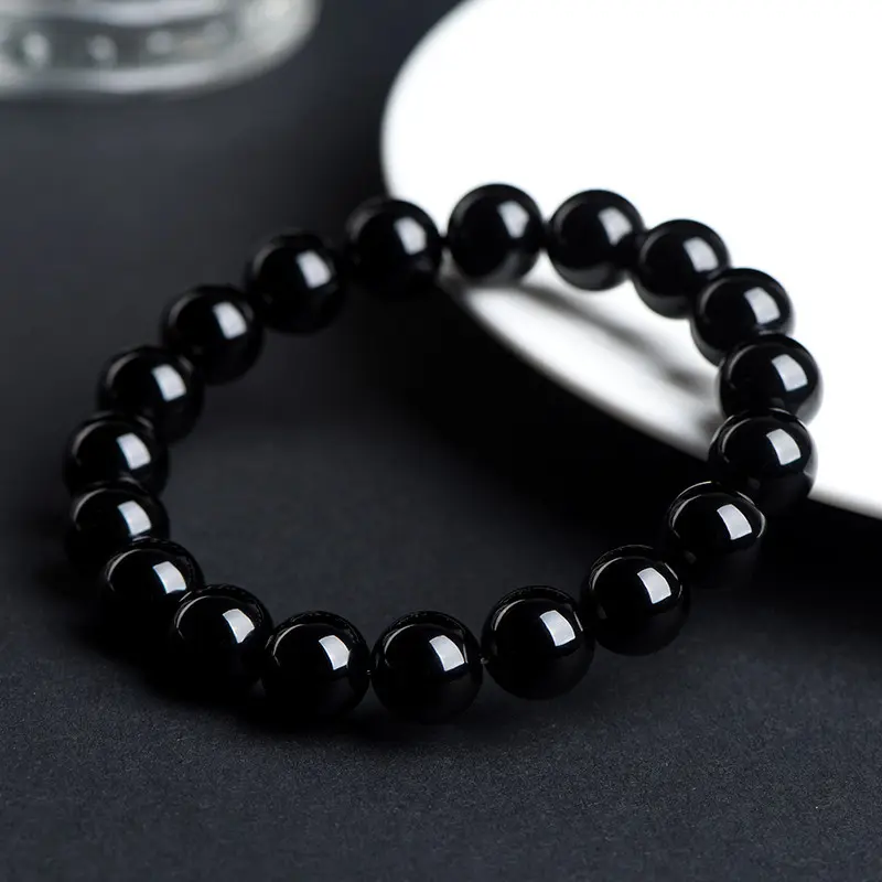 Natural Black, Gold & Silver Sheen Obsidian Bracelet 6mm-18mm Protection & Wealth Beads (6) Natural Black, Gold & Silver Sheen Obsidian Bracelet 6mm-18mm Protection & Wealth Beads
