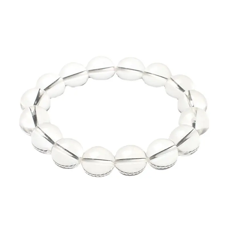 Natural Clear Quartz Bracelet Master Healer Beads for Focus, Clarity & Aura Cleansing (5) Natural Clear Quartz Bracelet Master Healer Beads for Focus, Clarity & Aura Cleansing