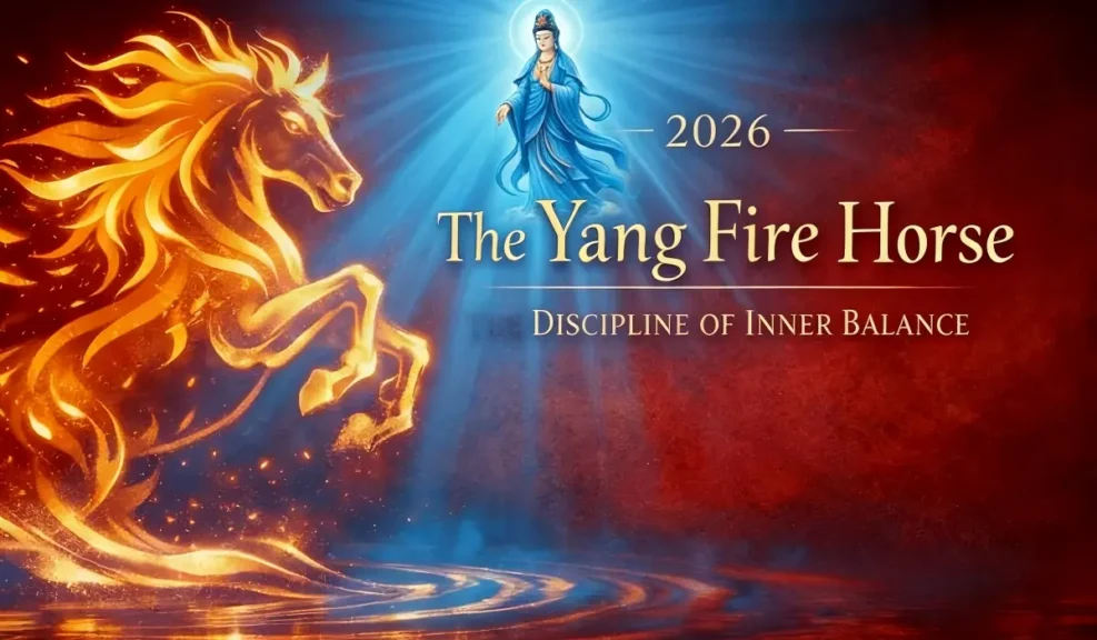 A Guide to the Eight Guardian Buddhas: Finding Your Personal Protector by Zodiac Sign 3 - Buddha Bodhis Yang-Fire-Horse-2026-Inner-Balance-Guanyin
