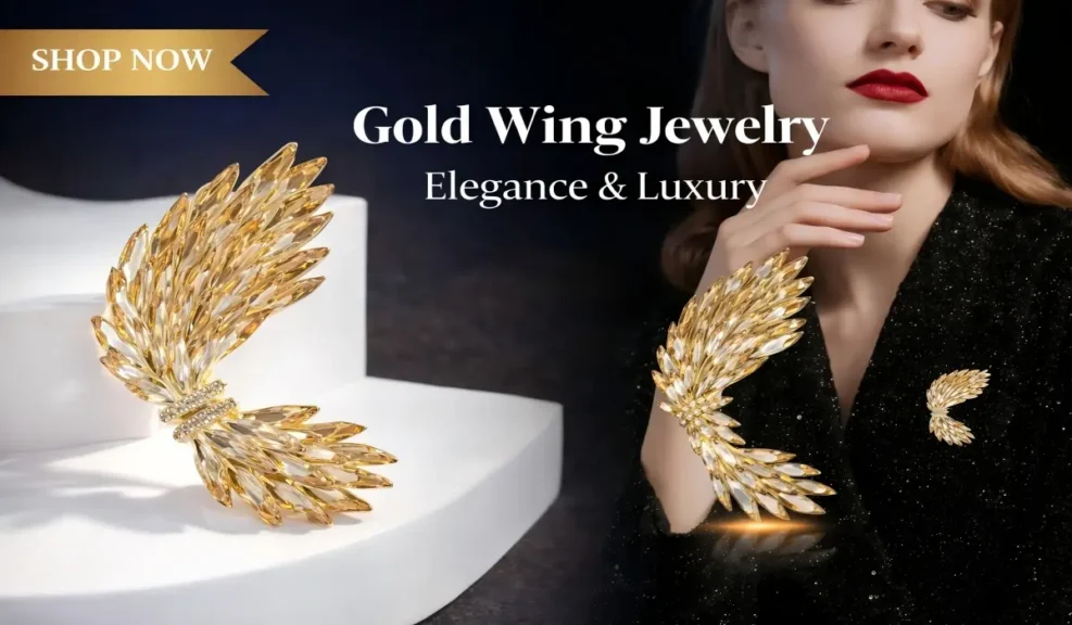 The Meaning of the Evil Eye Safety Pin: Protecting Babies and Toddlers from Negative Energy 4 - Buddha Bodhis Golden Wing Austrian Crystal Brooch | Phoenix Rising Talisman for Heart Protection