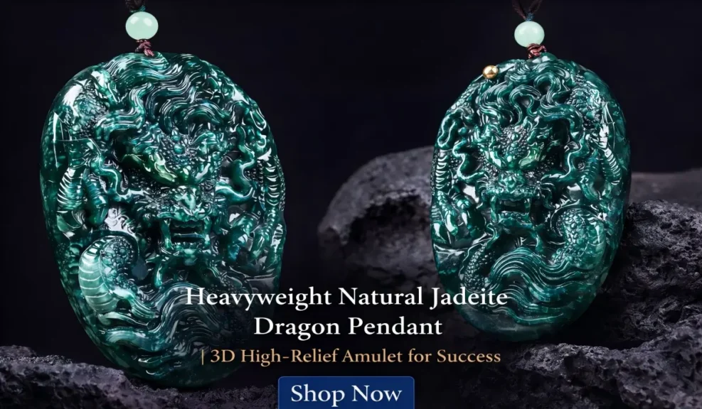 The Meaning and Symbolism of Koi Fish in Feng Shui: A Guide to Wealth and Prosperity 4 - Buddha Bodhis Heavyweight Natural Jadeite Dragon Pendant | 3D High-Relief Amulet for Success