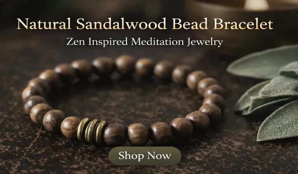 Wooden Mala Beads: Their Spiritual Significance, Meanings, and Connection to the Earth 4 - Buddha Bodhis Natural Sandalwood Bead Bracelet | Zen Inspired Meditation Jewelry