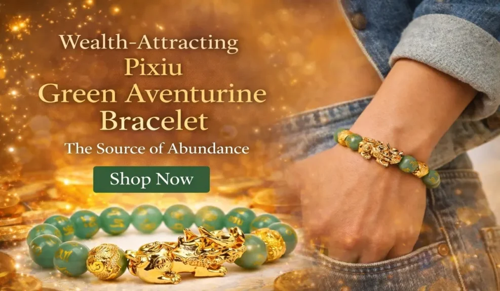 How to Wear a Pixiu Ring for Wealth: Rules, Meaning, and Activation 1 - Buddha Bodhis Natural 10mm Green Aventurine Pixiu Bracelet | Om Mani Padme Hum for Luck & Wealth