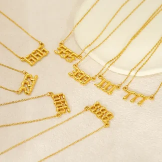 Home 38 - Buddha Bodhis 3D Balloon Angel Number Necklace - Tarnish-Free Titanium Steel Jewelry