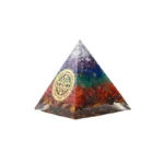 7 Chakra Natural Gemstone Orgonite Pyramid - Handcrafted Energy Generator 3 - Buddha Bodhis 7 Chakra Natural Gemstone Orgonite Pyramid - Handcrafted Energy Generator
