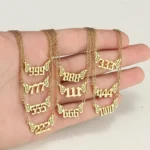 Butterfly Angel Number Necklace - Stainless Steel Gold Amulet for Women 2 - Buddha Bodhis Butterfly Angel Number Necklace - Stainless Steel Gold Amulet for Women