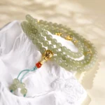 Handcrafted 108 Hetian Jade Mala Bracelet | Natural Southern Red Agate Amulet 2 - Buddha Bodhis Handcrafted 108 Hetian Jade Mala Bracelet Natural Southern Red Agate Amulet