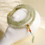 Handcrafted 108 Hetian Jade Mala Bracelet | Natural Southern Red Agate Amulet 3 - Buddha Bodhis Handcrafted 108 Hetian Jade Mala Bracelet Natural Southern Red Agate Amulet