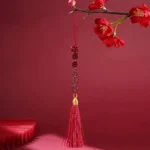 Handcrafted Cinnabar Horse Five Emperor Coins Keychain | 2026 Zodiac Amulet 3 - Buddha Bodhis Handcrafted Cinnabar Horse Five Emperor Coins Keychain | 2026 Zodiac Amulet