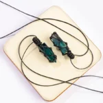 Handcrafted Natural Fluorite Crystal Point Wrapped Pendant 1 - Buddha Bodhis Handcrafted Natural Fluorite Crystal Point Wrapped Pendant - Buddha Bodhis