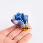 Handcrafted Natural Kyanite Hedgehog Ornament | Modern Desktop Decor 1 - Buddha Bodhis Handcrafted Natural Kyanite Hedgehog Ornament | Modern Desktop Decor