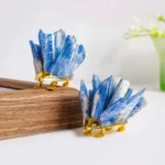 Handcrafted Natural Kyanite Hedgehog Ornament | Modern Desktop Decor - Buddha Bodhis Handcrafted Natural Kyanite Hedgehog Ornament | Modern Desktop Decor