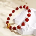 Handcrafted Natural Red Agate & Shell Pearl Bracelet - Buddha Bodhis 3 - Buddha Bodhis Handcrafted Natural Red Agate & Shell Pearl Bracelet - Buddha Bodhis