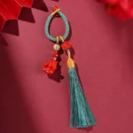 Handcrafted Natural Red Cinnabar "Prosperity on Horseback" Keychain | 2026 Zodiac Wealth Amulet 2 - Buddha Bodhis Handcrafted Natural Red Cinnabar Prosperity on Horseback Keychain 2026 Zodiac Wealth Amulet