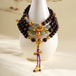 Handcrafted Natural Red Sandalwood & Jadeite Multi-wrap Bracelet 2 - Buddha Bodhis Handcrafted Natural Red Sandalwood & Jadeite Multi-wrap Bracelet - Buddha Bodhis