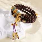 Handcrafted Natural Red Sandalwood & Jadeite Multi-wrap Bracelet 1 - Buddha Bodhis Handcrafted Natural Red Sandalwood & Jadeite Multi-wrap Bracelet - Buddha Bodhis