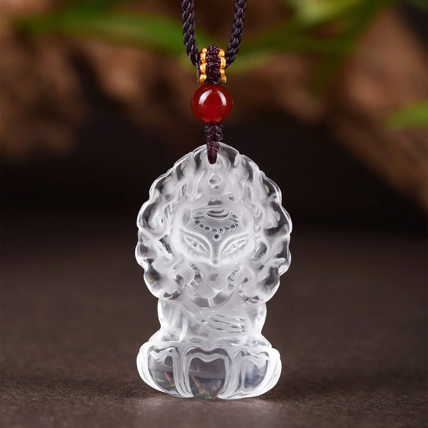 Natural Clear Quartz Fox Pendant - Hand-Carved Love & Charm Amulet (2) Natural Clear Quartz Fox Pendant - Hand-Carved Love & Charm Amulet