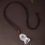 Natural Clear Quartz Fox Pendant - Hand-Carved Love & Charm Amulet 4 - Buddha Bodhis Natural Clear Quartz Fox Pendant - Hand-Carved Love & Charm Amulet