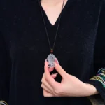 Natural Clear Quartz Fox Pendant - Hand-Carved Love & Charm Amulet 1 - Buddha Bodhis Natural Clear Quartz Fox Pendant - Hand-Carved Love & Charm Amulet