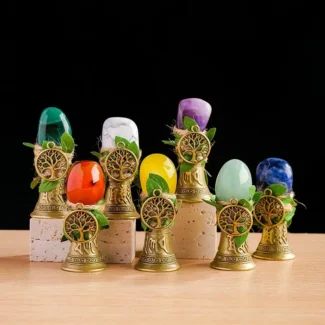 Natural Crystal Tree of Life Bell - Handmade Meditation Altar Decor