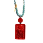 Natural Red Cinnabar Nine Syllable Mantra Protection Necklace 4 - Buddha Bodhis Natural Red Cinnabar Nine Syllable Mantra Protection Necklace