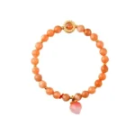 Natural Sunstone Bracelet with Peach Charm - Handcrafted Vitality Jewelry 4 - Buddha Bodhis Natural Sunstone Bracelet with Peach Charm - Handcrafted Vitality Jewelry