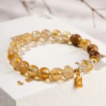 Natural Tower Citrine & Eaglewood Wealth Bracelet - Handcrafted Prosperity Amulet - Buddha Bodhis Natural Tower Citrine & Eaglewood Wealth Bracelet - Handcrafted Prosperity Amulet