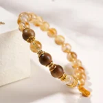 Natural Tower Citrine & Eaglewood Wealth Bracelet - Handcrafted Prosperity Amulet 3 - Buddha Bodhis Natural Tower Citrine & Eaglewood Wealth Bracelet - Handcrafted Prosperity Amulet