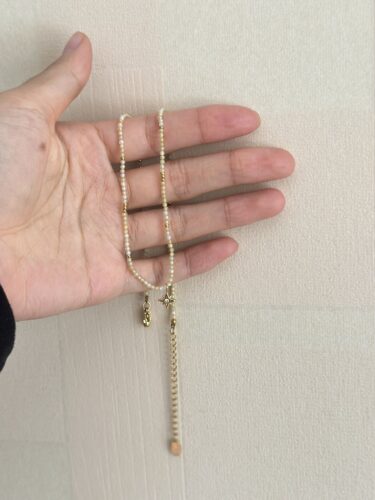 Click to view full screen Natural Stone Eight-Pointed Star Necklace - Handcrafted North Star Amulet photo review